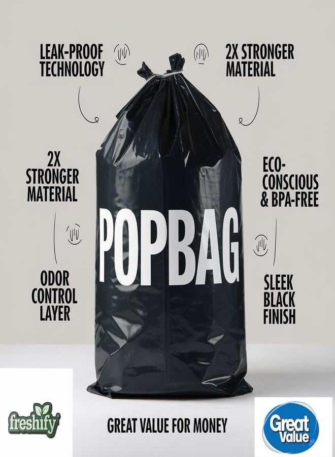 FRESHIFY POPBAG Heavy Duty Garbage Bags By Freshify | 90 Pcs | Large - 24 x 32 Inch | 15 Bags X 6 Rolls | Black | Leak-Proof And Tear-Resistant Dustbin Bags | Home And Office Mutli Purpose Use - Image 4